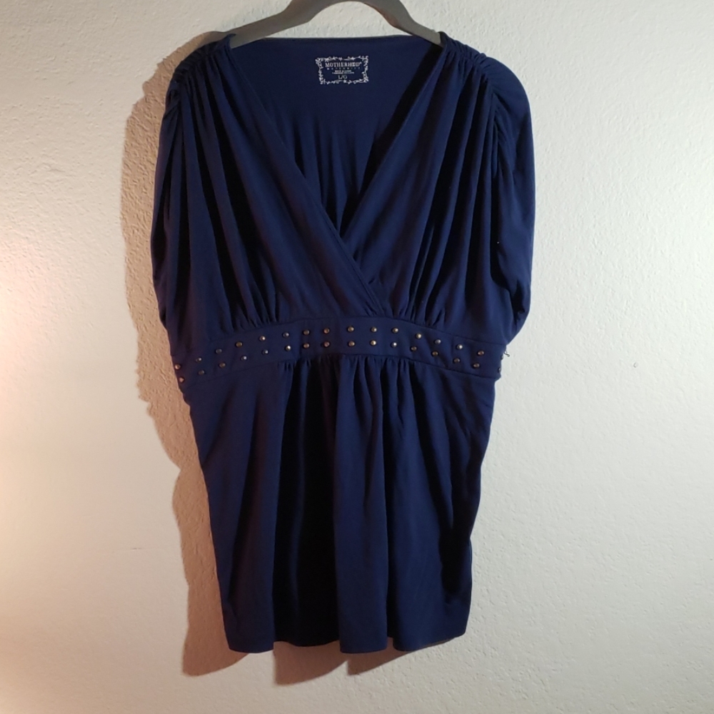❤️ Motherhood | Blue Maternity Top | L
